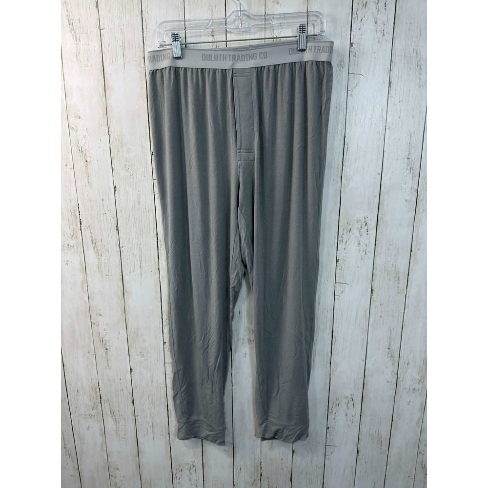 Men's Duluth Trading Co Gray Lounge Pants Elastic Waist Soft Knit Size L‎